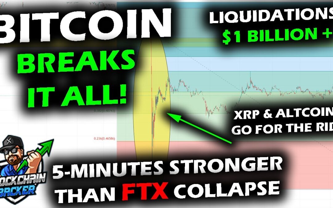 CASCADING LIQUIDATIONS in Bitcoin with 5-Minutes of Selloff, XRP, Altcoin Market Go, FTX LEVEL EVENT