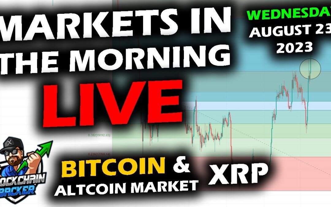 MARKETS in the MORNING, 8/23/2023, Bitcoin Chart, XRP Price, Altcoin Market, & Stocks Sit on Support