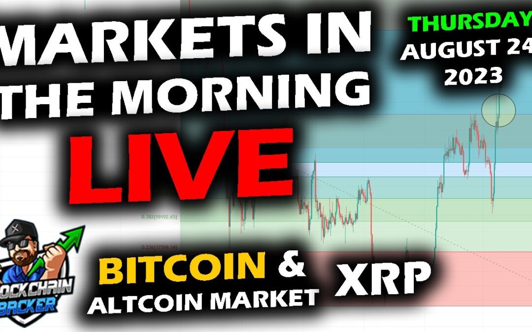 MARKETS in the MORNING, 8/24/2023, Bitcoin Price Pops Off Floor, Stocks Rip Upward, Altcoins Mixed