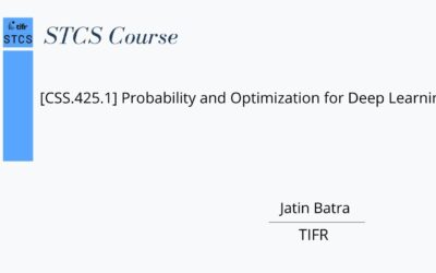 [CSS.425.1] Probability and Optimization for Deep Learning
