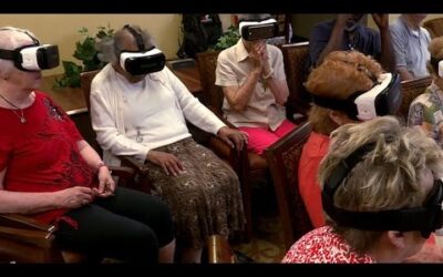 Senior community explores the world with virtual reality