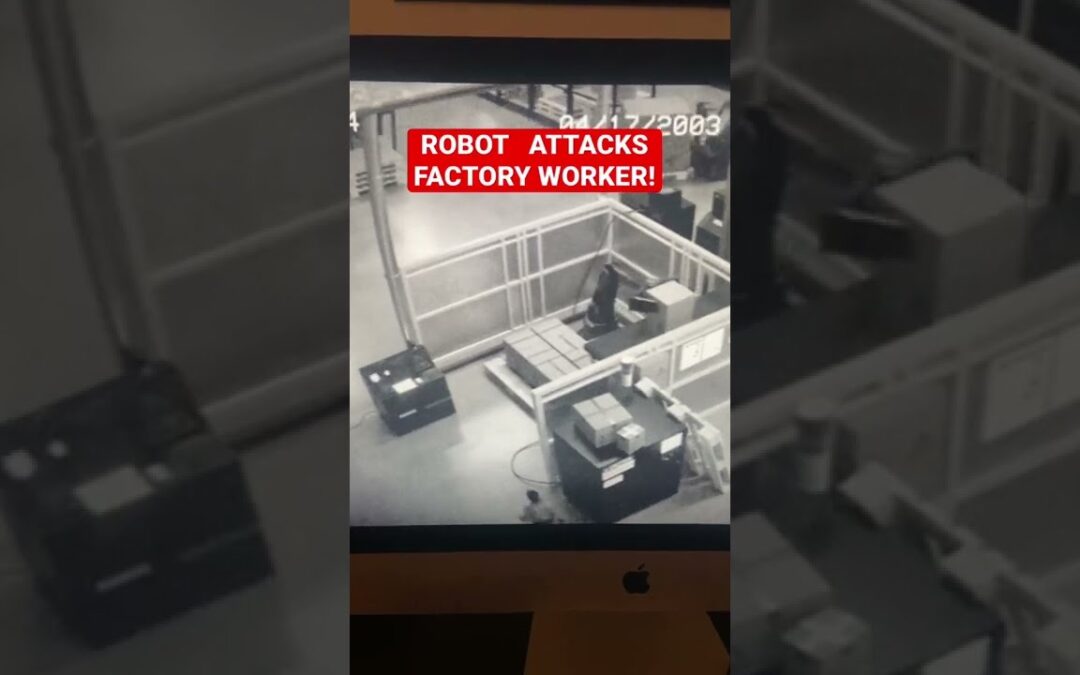 Robot Attacks Factory Worker! #shorts