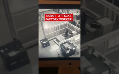 Robot Attacks Factory Worker! #shorts