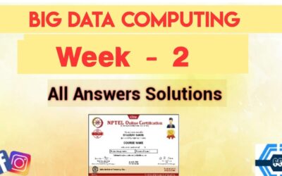 Big Data Computing | Week 2 Answers 2023 | NPTEL ||