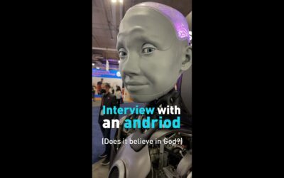 Do androids believe in God? Watch our interview with Ameca, a humanoid #robot at   #CES2022 #Shorts
