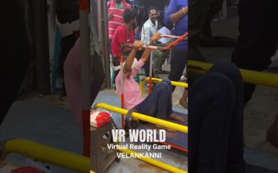 Funny virtual reality reaction 😀 VR WORLD VELANKANNI #shorts #short #vrworld #vrgaming #gaming