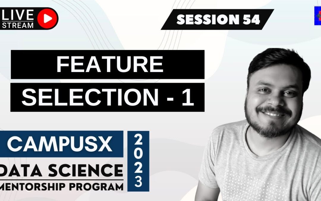 Session 54 – Feature Selection Part 1 | Filter Methods | Variance Threshold | Chi-Square | DSMP 2023