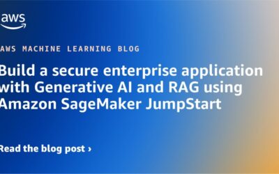 Creating a Secure Enterprise Application with Generative AI and RAG using Amazon SageMaker JumpStart